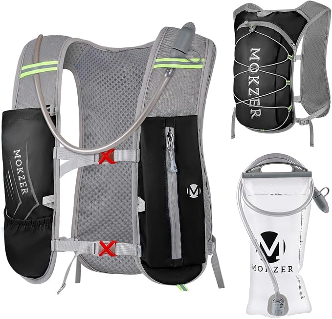 Running Hydration Vest with a 2L Water Bladder, Hydration Pack Lightweight by mokzer