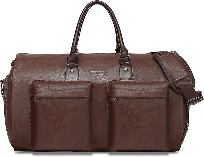 Modoker Convertible Leather Garment Bag, Carry on Garment Bags by Modoker