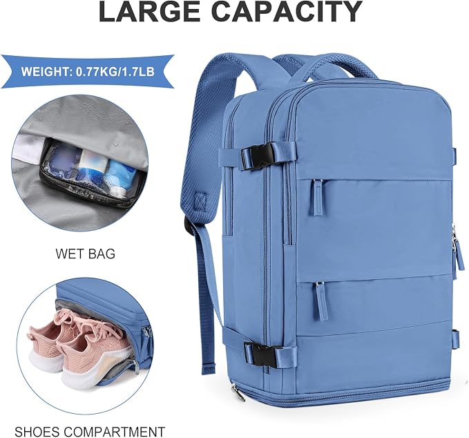 coowoz Travel Backpack for Women Men, Carry On Backpack, Hiking Backpacks - Image 4