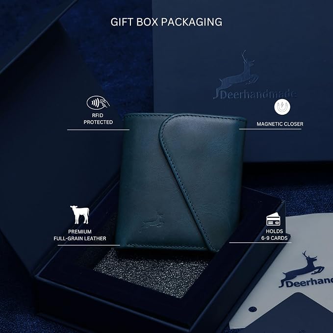 Leather RFID Wallet for Men, Slim Leather Mens Wallet, Handcraft Men's Wallets - Image 6