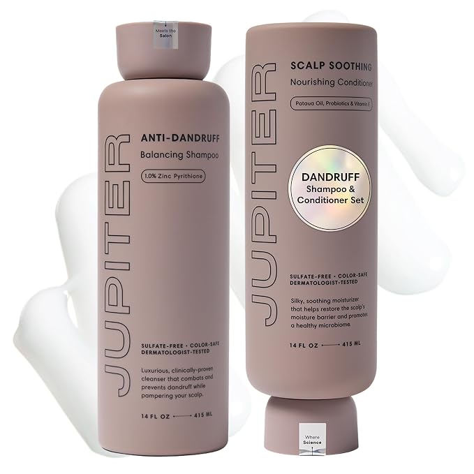 Jupiter, Physician-Formulated Anti-Dandruff Shampoo & Conditioner, by Jupiter
