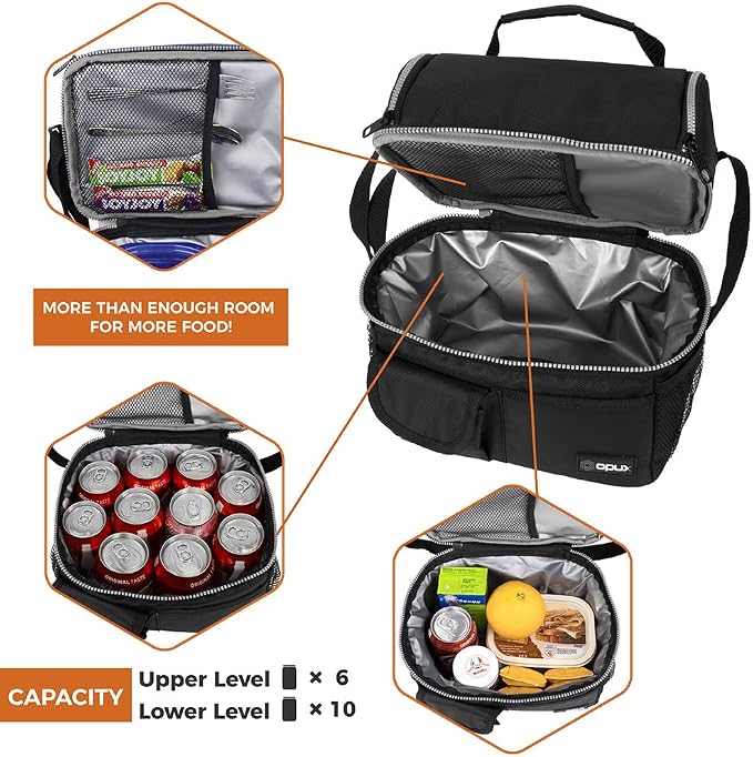 opux Lunch Box for Men, Adult Lunch Box Cooler, Insulated Lunch Bag Women - Image 8