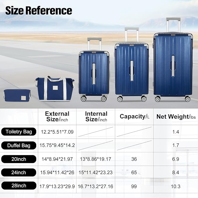 Romswi 3-Piece Carry-On Luggage Set - Image 7