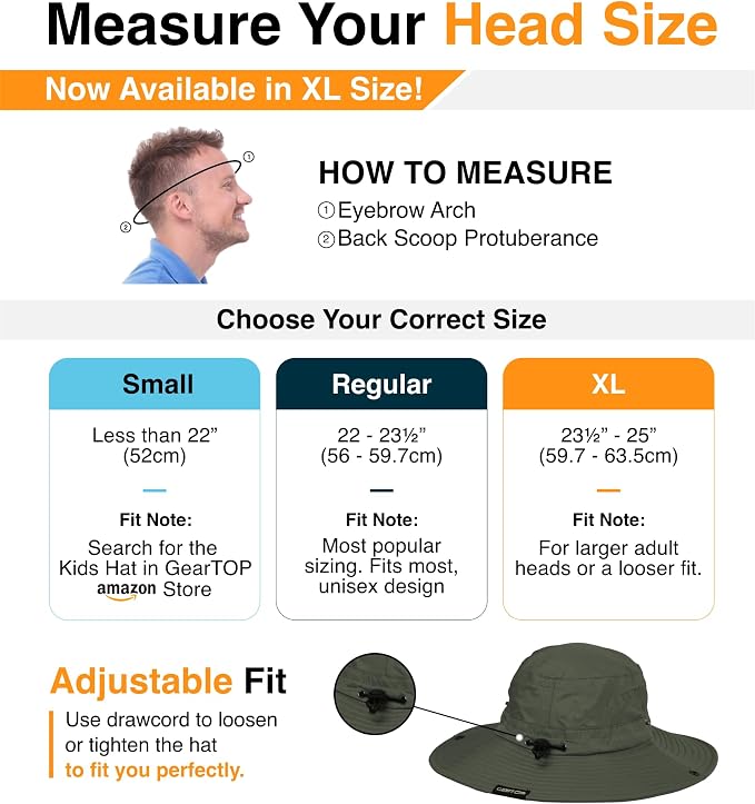 GearTOP Safari Sun Hat for Men and Sun Hats for Women UV Protection UPF 50+ - Image 6