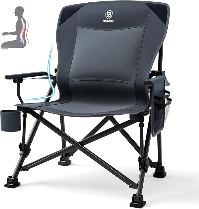 EVER ADVANCED Oversized Folding Camping Chair by EVERADVANCED