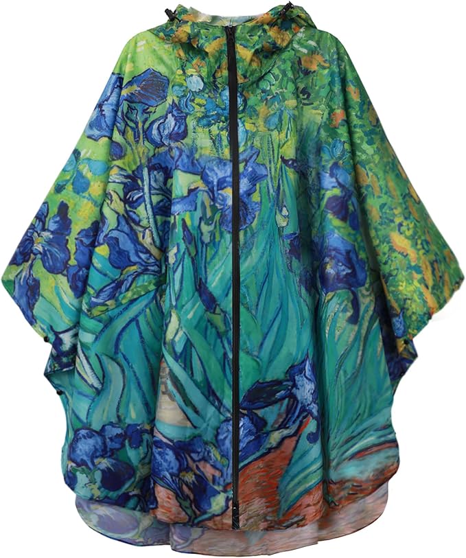 SaphiRose Unisex Rain Poncho Raincoat Hooded by SaphiRose