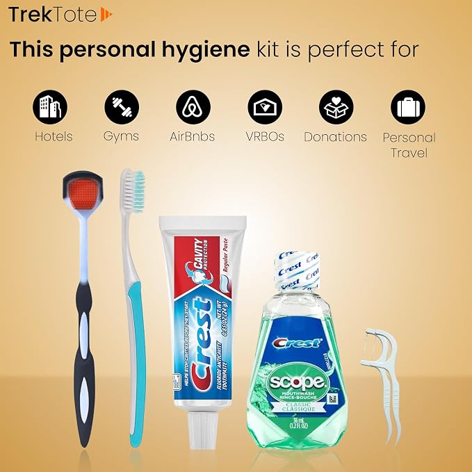 Trektote 6-Piece Travel Size Toothbrush and Toothpaste Set - Image 4