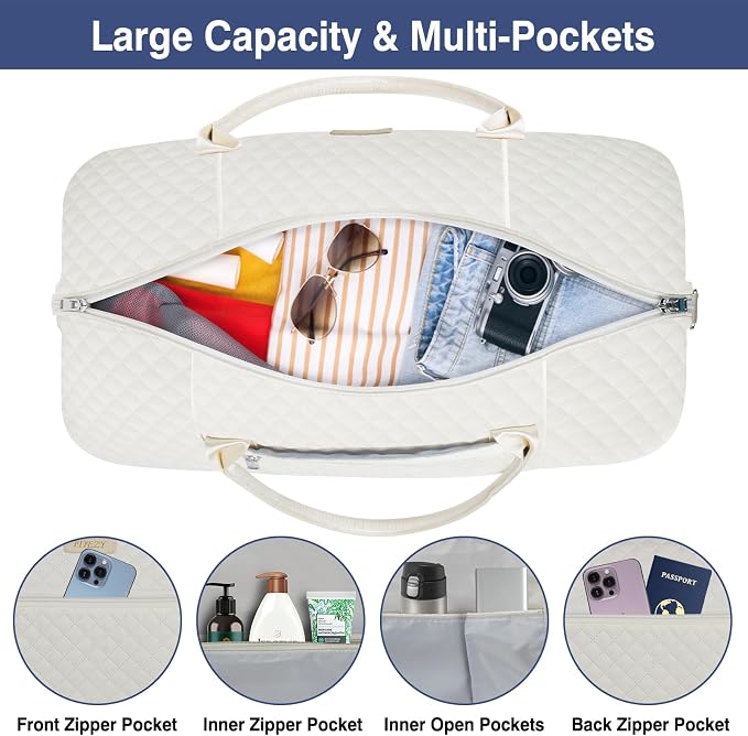 Weekender Bag for Women, Travel Duffel Bag Carry On Overnight Bag - Image 4