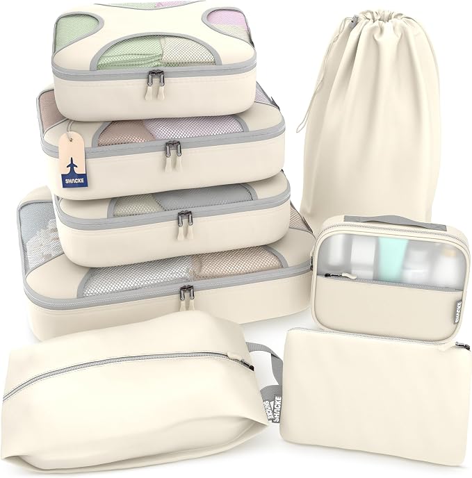 Shacke Premium 8 Packing Cubes Set by Shacke