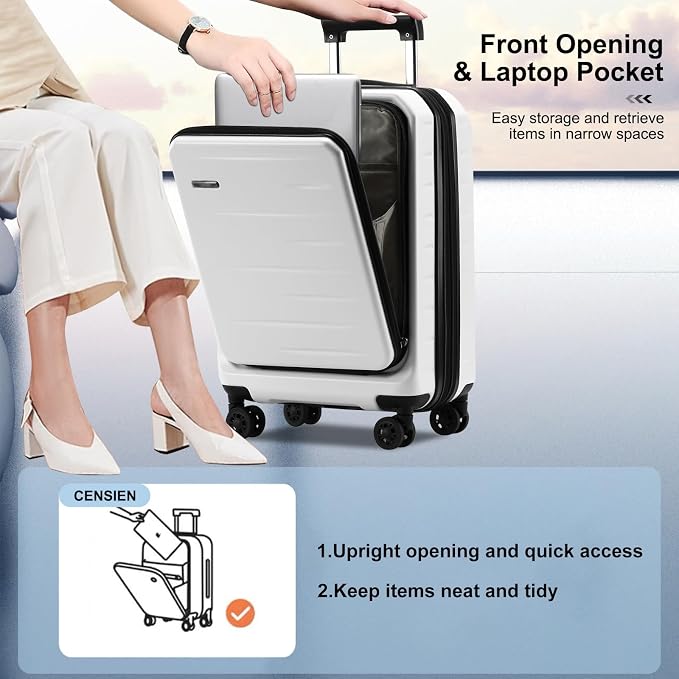 Luggage Sets 2 Pieces, 20 Inch Carry On Luggage and Expandable 28 Inch Checked - Image 3