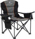 ALPHA CAMP Oversized Camping Folding Chair, Heavy Duty Support 450 LBS Steel by ALPHACAMP