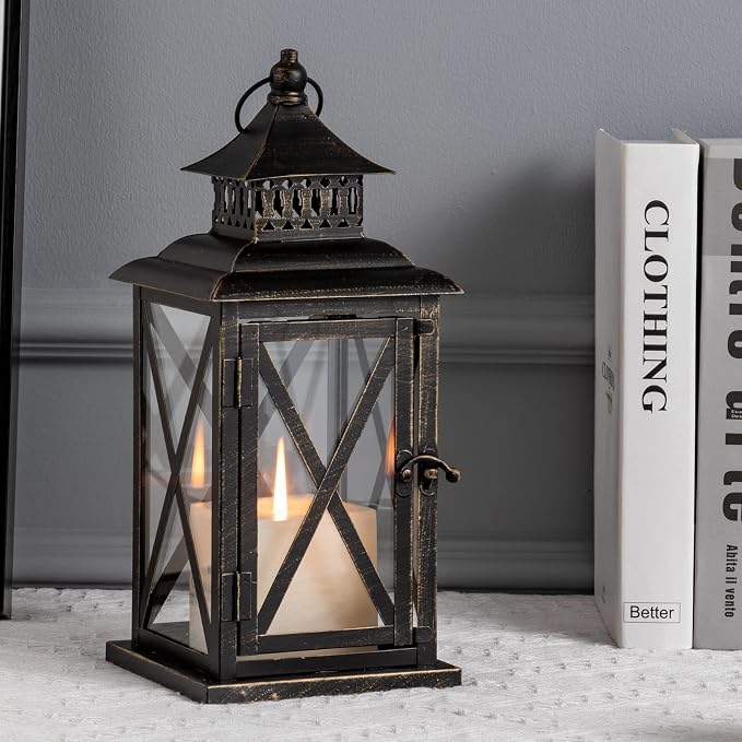 DECORKEY Lantern Decorative Indoor & Outdoor, Large Hanging Candle Lanterns by DECORKEY