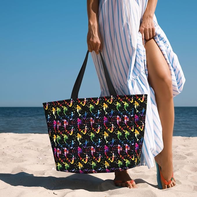 Beach Bag for Women Beach Tote Bag Waterproof Sandproof Large Bags - Image 6