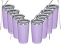 MEWAY 20oz Tumbler 8 Pack Double Wall Vacuum Insulated Travel Glitter Mug Bulk by MEWAY