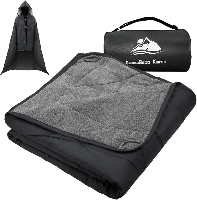 Outdoor Waterproof Blanket, Foldable Fleece Stadium Blanket by KawaGeboKamp