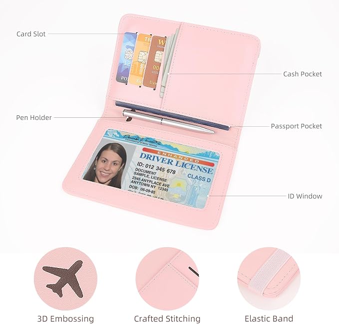 Passport Holder for Travel, Rfid Passport Cover Case, Passport Wallet Women - Image 2