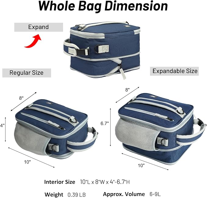 MIER Expandable Lunch Bag Insulated Lunch Box - Image 3