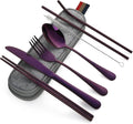 DEVICO Portable Utensils, Travel Camping Cutlery Set, 8-Piece including Knife by DEVICO