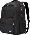 Black Backpack for Men Women, 15.6 inch Laptop Backpack for School, School by BICPSRO