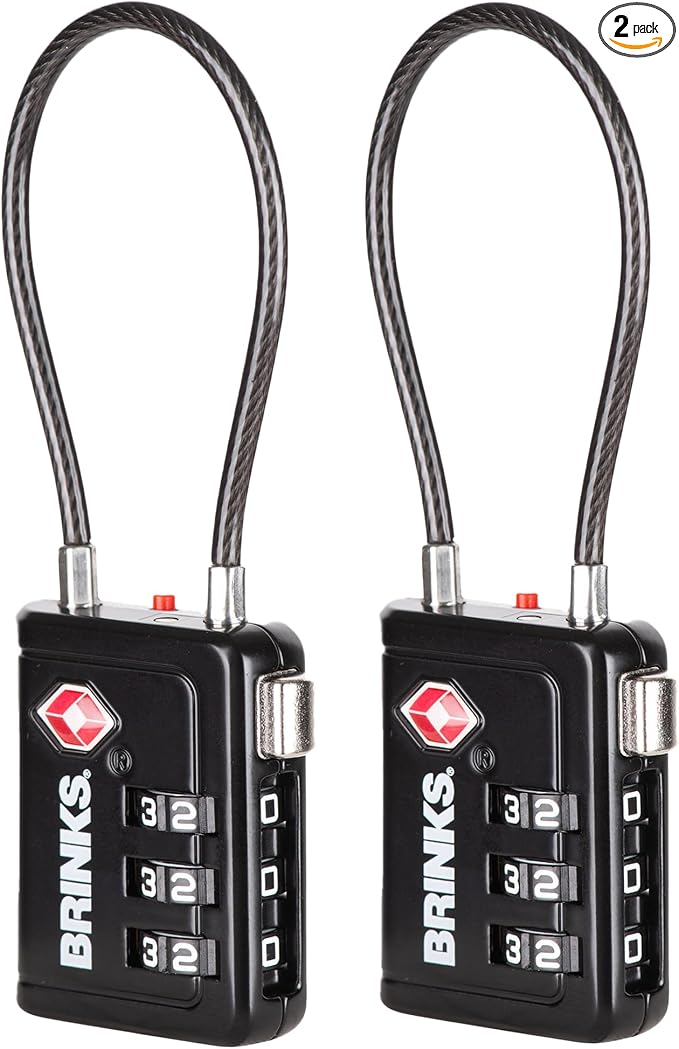 Brinks TSA Accepted Indicator Luggage Lock, 2.5 inch Long Shackle, New More by Brinks