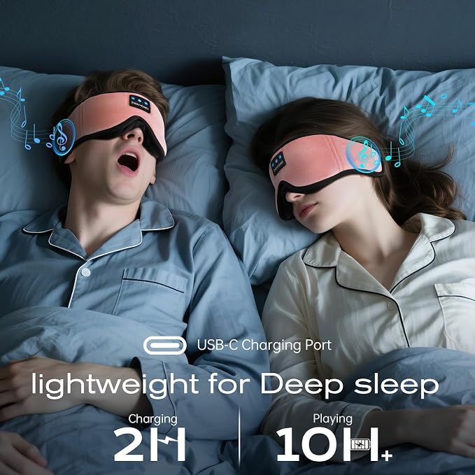 3D Sleep Mask with Bluetooth Headphones, Sleeping Headphones - Image 8