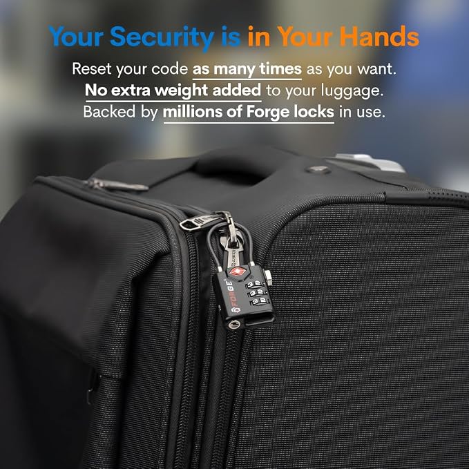 TSA Approved Cable Luggage Locks, 6 Pack, Easy Read Dials - Image 5