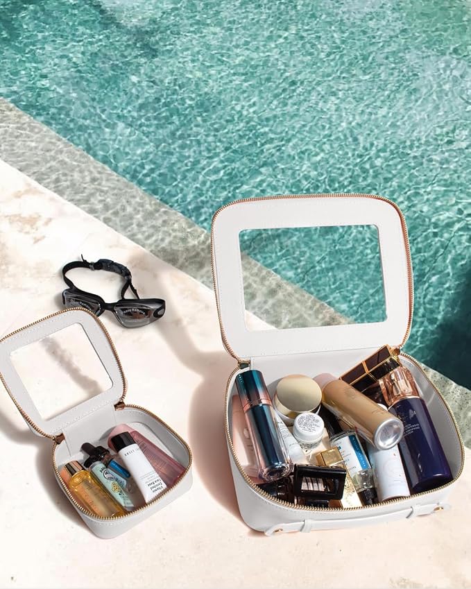Clear Makeup Bag Small, TSA Approved Portable Toiletry Bag - Image 3