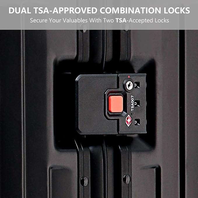 YYW Aluminum Carry-On Luggage Airline Approved Lightweight Suitcase - Image 6