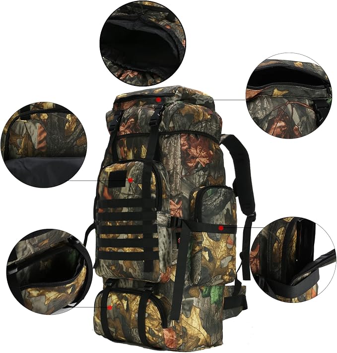 Hiking Backpack for Men 70L/100L Camping Backpack Military Rucksack Molle 3 - Image 5