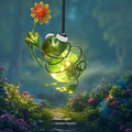 Frog Solar Outdoor Hanging Lantern Creative Small Sculpture Lights Durable by Unknown
