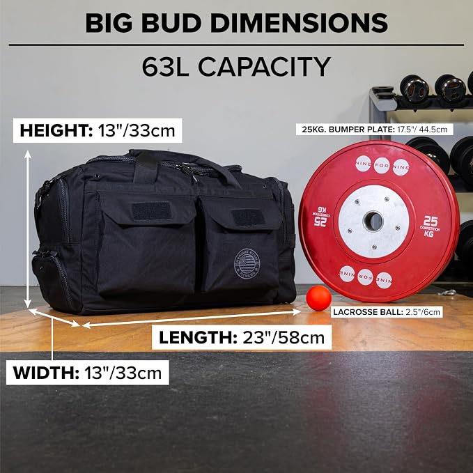 Serious Steel Fitness Heavy Duty 1000D Nylon Duffel Gym Bag - Image 5