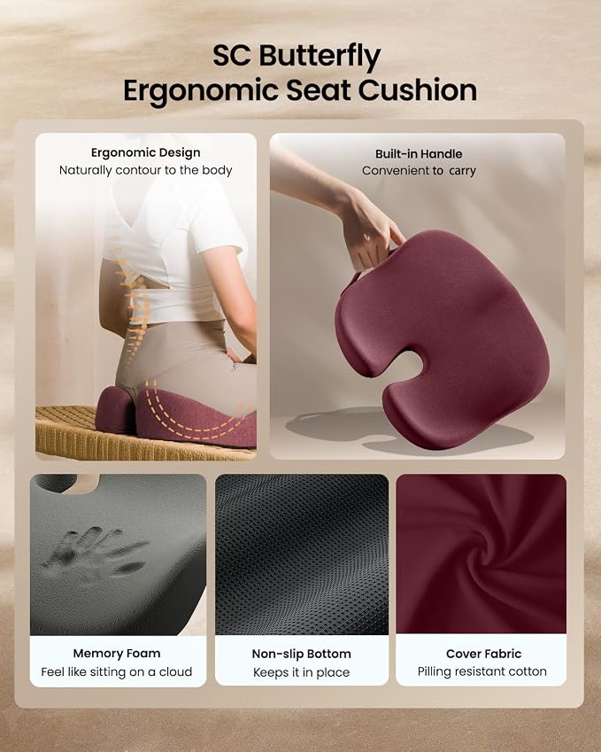 ProtoArc Seat Cushion, Office Chair Cushion - Image 7
