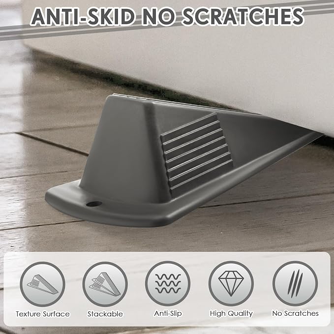 Frienda 8 Pcs Jumbo Door Stoppers Heavy Duty Door Stopper Tall up to 2inch Tall - Image 4