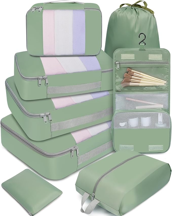 BAGAIL 6 Set/8 Set/10 Set Packing Cubes Various Sizes Packing Organizer by BAGAIL
