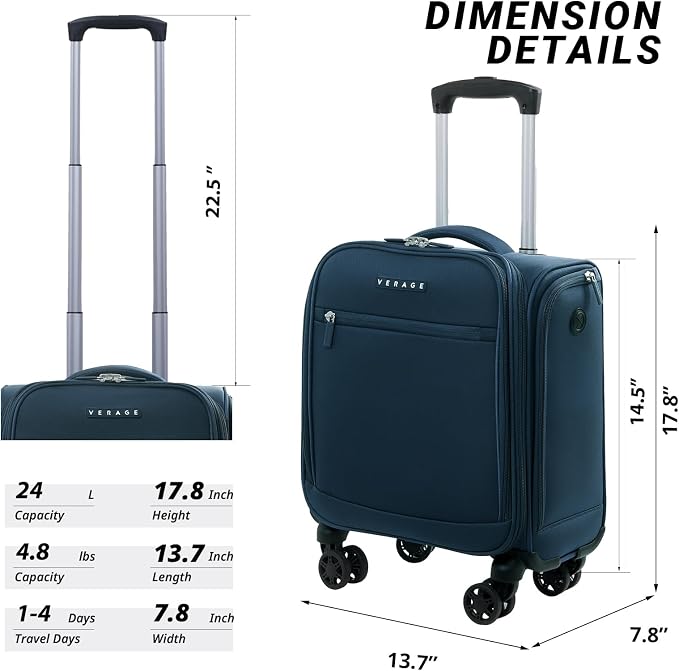 Verage Underseat Carry On Luggage - Image 7