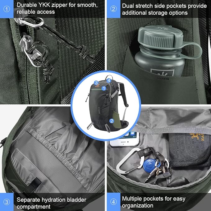 KAILAS Q-WIND II 28L Hiking Daypack Waterproof Lightweight Backpack - Image 4
