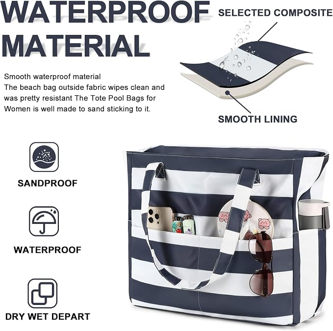 Waterproof Beach Tote Pool Bags - Image 7