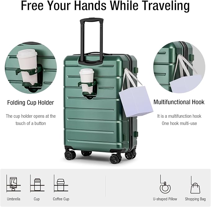 KYME Luggage Sets 2 Piece Hardshell 22"/26" Suitcase - Image 2