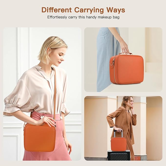 Travel Makeup Bag with LED Mirror, Cosmetic Bags - Image 8