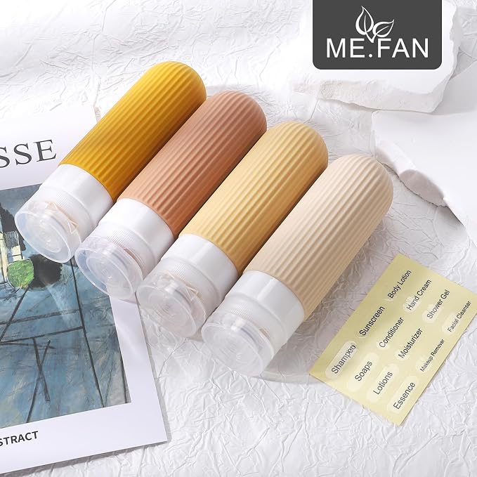 ME.FAN Travel Bottles for Toiletries, TSA Approved 3oz Silicone Journey Size - Image 7