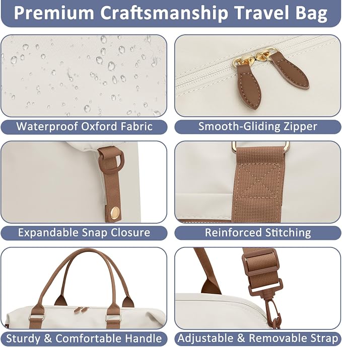 Travel Duffle Bag for Women, Weekender Bags, Hospital Bag for Labor Delivery - Image 5