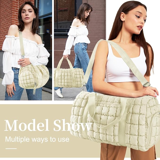 Quilted Travel Duffle Bag Gym Bag - Image 3