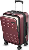 LUGGEX Carry On Luggage 22x14x9 Airline Approved, FLO5 Expandable Polycarbonate by LuggeXLUGGAGE
