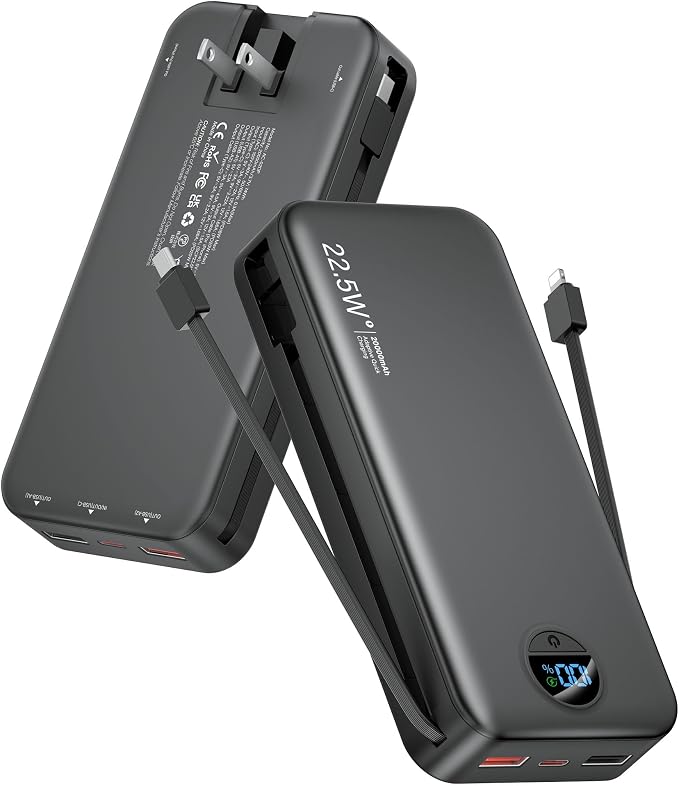 Portable Charger Power Bank, 20000mAh 22.5W USB C Fast Charging by CITICR