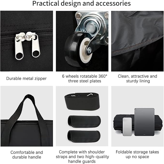 Expandable Foldable Luggage, Rolling Duffle Bag - Image 3