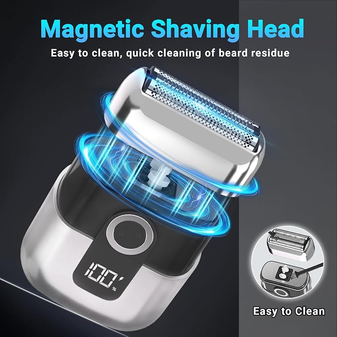 Electric Foil Shavers for Men: Mini Electric Razor, Foil Shaver for Face - Image 4