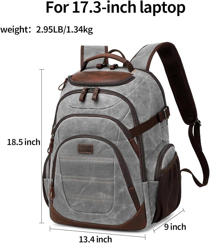 Travel Laptop Backpack 17.3 inch XL Computer Backpack - Image 4