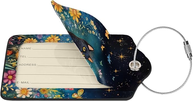 2 Pack Luggage Tag for Suitcase, Cute Unique Leather Suitcase Tags Identifiers - Image 5