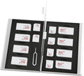 Aluminum SIM Card Case, 15Slots Ultrathin SIM Card Holder, Fit by Unknown