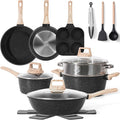 17 Pcs Pots and Pans Set Non Stick Kitchen Cookware Sets Nonstick Induction by SODAY